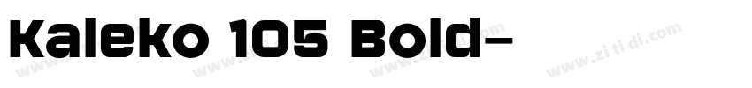 Kaleko 105 Bold字体转换